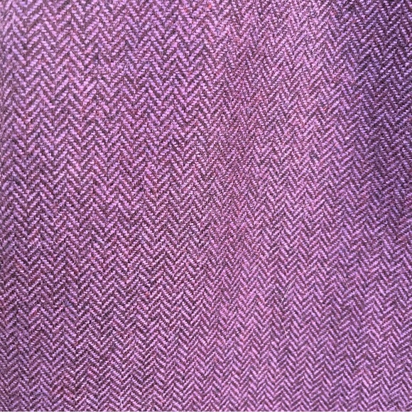 Purple herringbone trumpet pencil skirt in cashmere/wool blend - size 38 - Picture 5 of 5